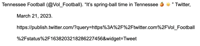 Source: Spring Ball Twitter Post