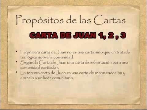 Escritura de 1°, 2° y 3° Cartas de Juan.