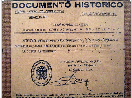 Últim comunicat de guerra, Burgos