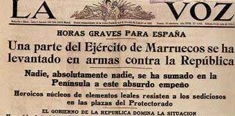 Sublevación militar en Melilla