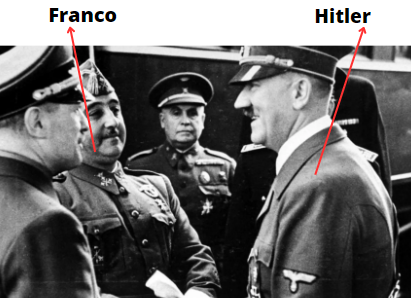 Encuentro de Hendaya entre Franco y Hitler.