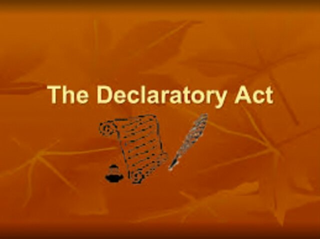 The declaratory act