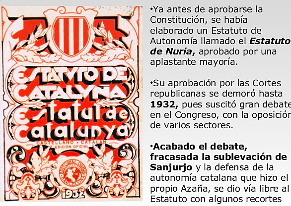 1932 - Se aprueba el Estatuto de Cataluña