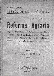 1932 - Ley de Reforma Agraria