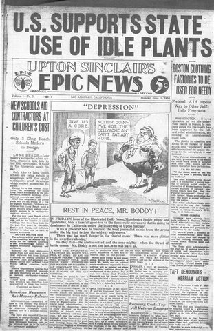 EPIC; End poverty in California