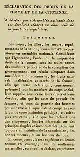 Declaration of the Rights of Woman