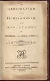Mary Wollstonecraft publishes “A Vindication of the Rights of Woman”