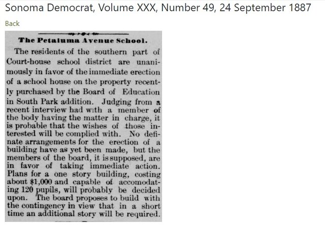 Residents Request School in South Park area