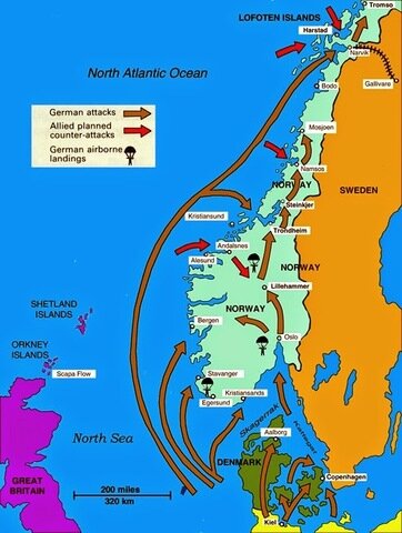 Alemania invade Dinamarca y Noruega