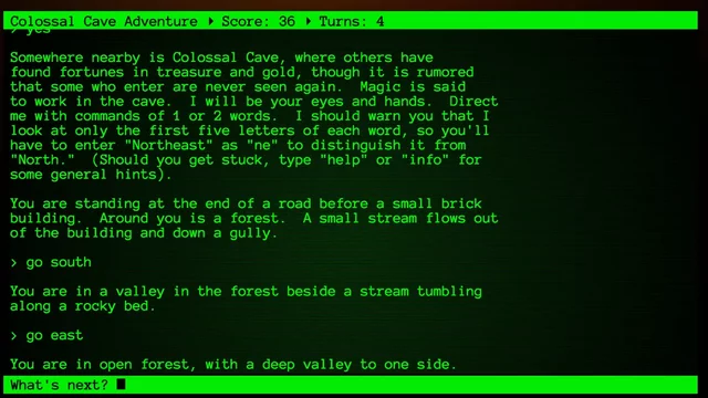 Ken shows Roberta Colossal Cave Adventure