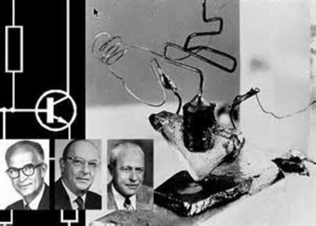 El transistor (1947) – John Bardeen, Walter Brattain y William Shockley