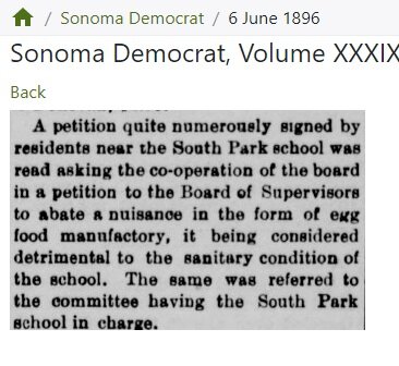 Petition to BOE to Address Egg Food Manufactory