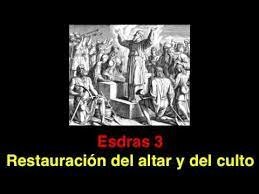 Reconstrucción del altar y del culto