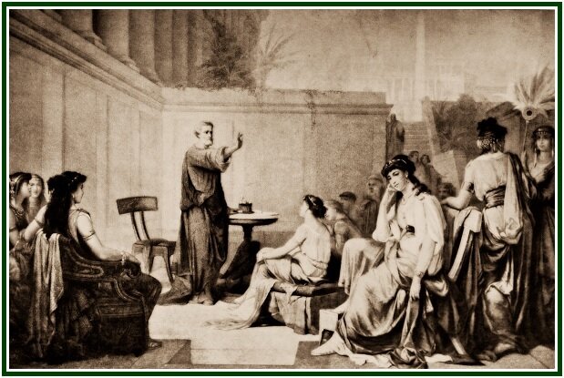 Retorno a Samos e Fundação da escola "Semicírculo"