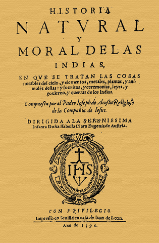 Historia y moral de las indias