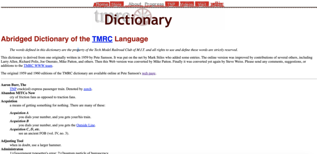 Samsons TMRC Dictionary
