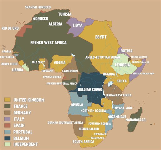 ANNEXATION OF COLONIAL AREAS IN AFRICA AND ASIA