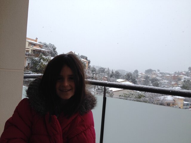 Primera vegada que vaig veure la neu a casa meva.