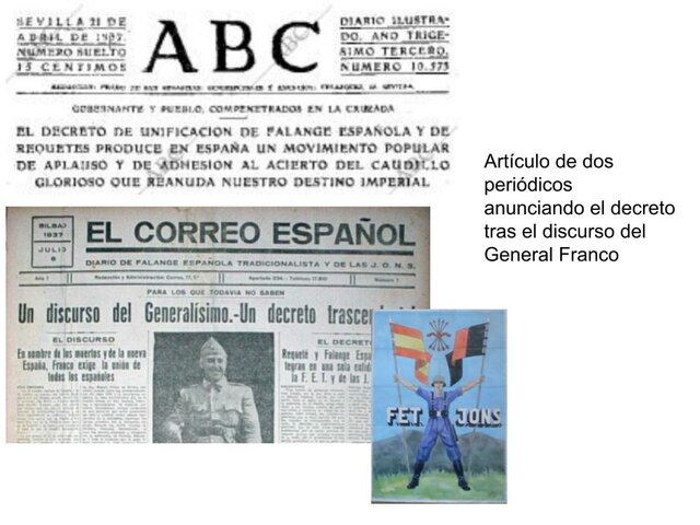 El Decreto de Unificación de abril de 1937