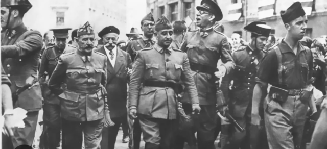 Sublevación en contra del Frente Popular y la República