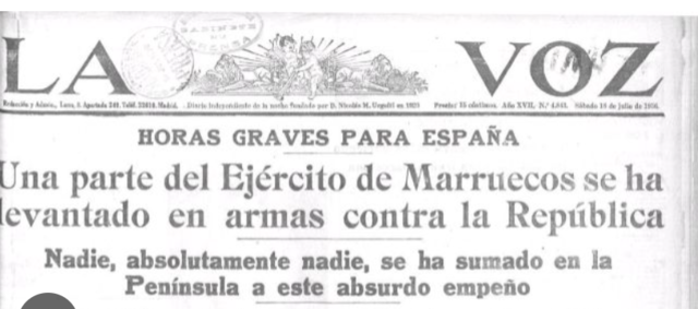 Inicio de sublevación en Melilla