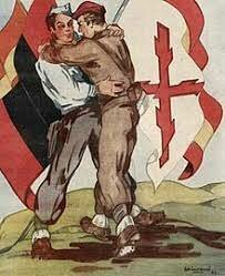 Franco promulga el Decreto de Unificación, por medio del cual crea una única formación política legal bajo su mando: Falange Española Tradicionalista y de las JONS. Franco asume su jefatura. Se institucionaliza el saludo brazo en alto.