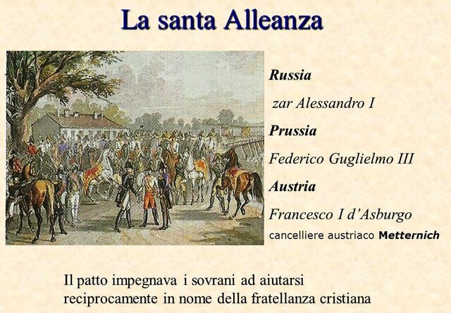 LA RISPOSTA DELLA SANTA ALLEANZA