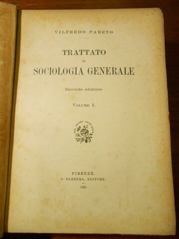 Tratado de sociologia geral. Pareto. 1906