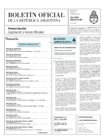 Publicación de Aviso. Art 2. Ley N° 11.867