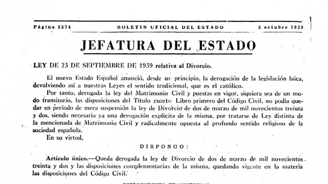 La Ley de 23 de septiembre de 1939