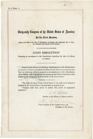 19th Amendment Ratification