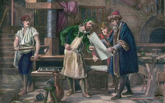 Printing press by Gutemberg