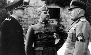 Franco se entrevista con Mussolini en Bordighera
