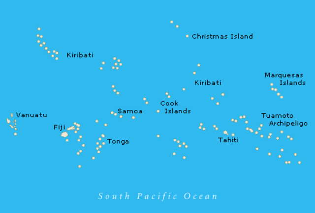 England gains control of the South Pacific