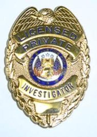 Earned Private Investegater license