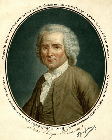 Rousseau skriver om folkestyre og folkesuverenitet