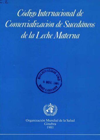 "Código Internacional de comercialización de sucedaneos de la leche materna"