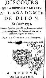 Discurso sobre las ciencias y las artes