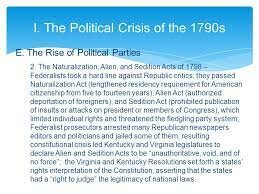 The Political Crisis Of The 1790s