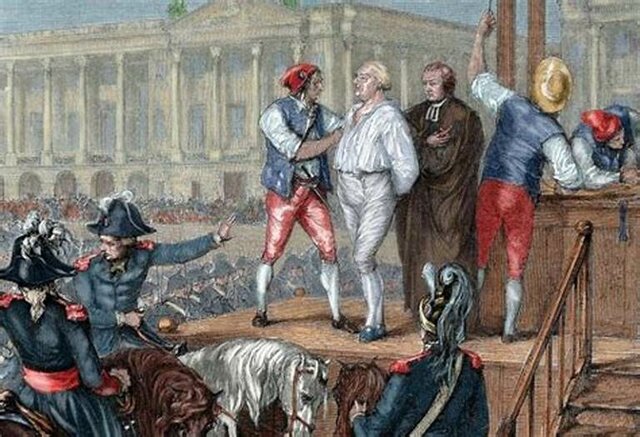 Kongen blir henrettet