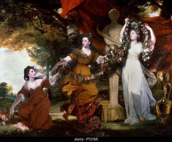 Tres dames adornant l'estàtua d'Himeneu (Joshua Reynolds)