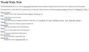 PRIMERA PAGINA WEB DE LA HISTORIA