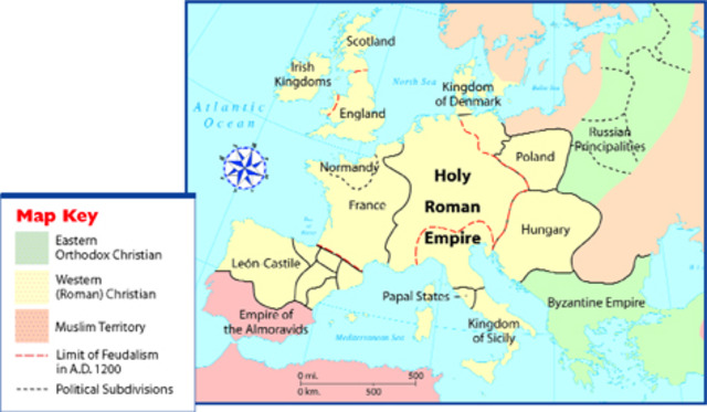 Spain seperated into small kingdoms