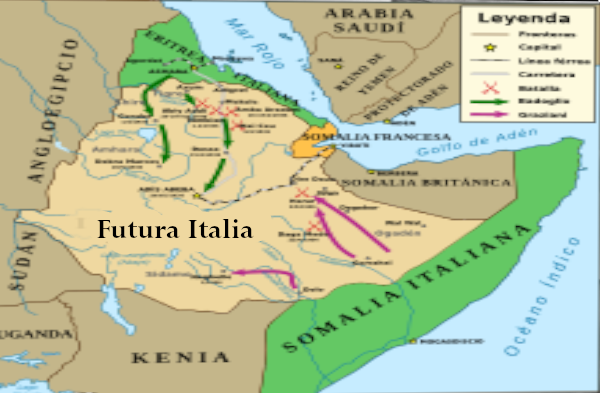 Comienzo de la invasión de Abisinia