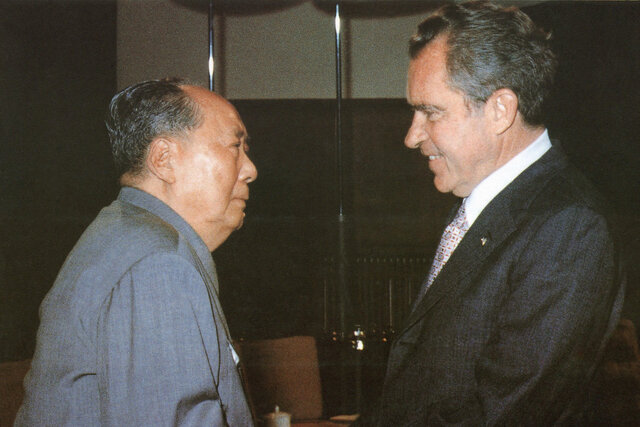 President Richard Nixon visits communist China