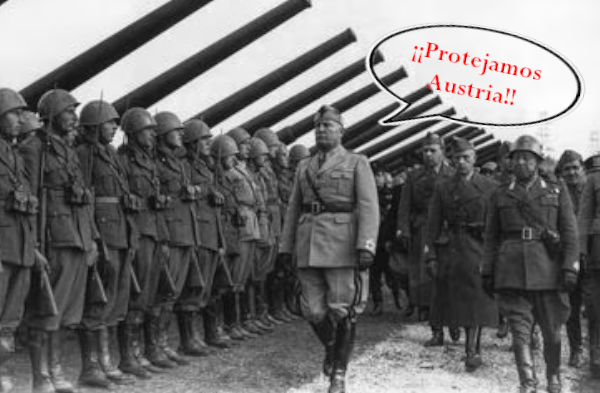 Movilización de soldados italianos para proteger Austria