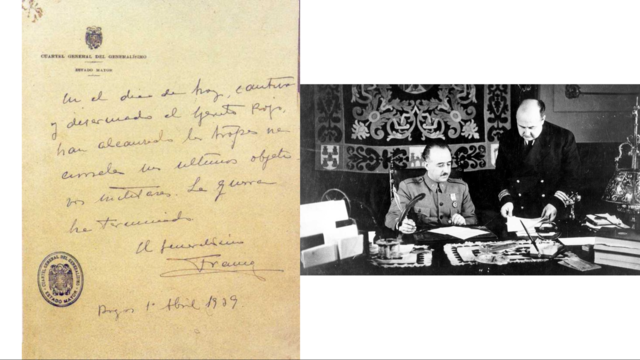 Último parte de la Guerra Civil española