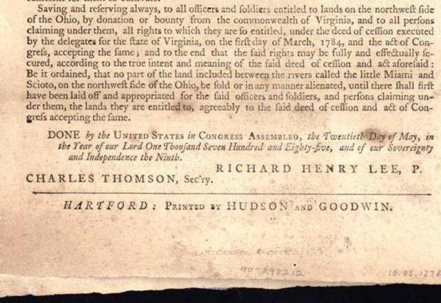 land ordinance of 1785