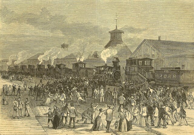 Great Railroad Strike of 1877 begins