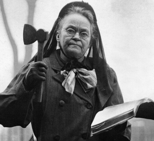 Carrie Nation in Topeka Kansas